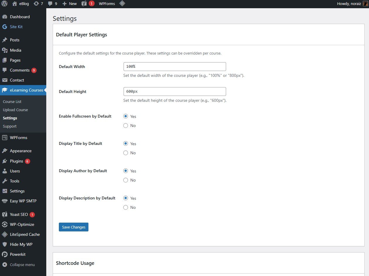 Plugin Settings